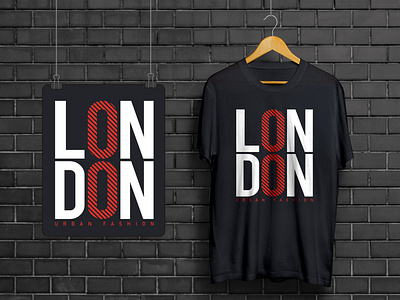 London Text Effect Typography T-Shirt Design