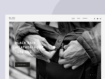 BLND Landing Page Design