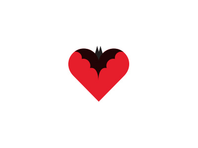 Batman Love icon bat heart love tattoo