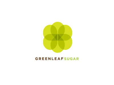 Greenleaf Sugar logo green leaves sugar symbol