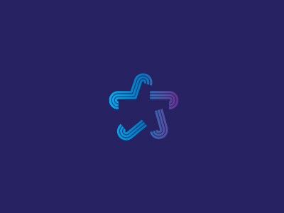 America's Party icon blue gradient star swirl