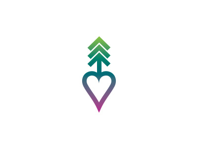 I Love National Parks logo gradient heart tattoo tree