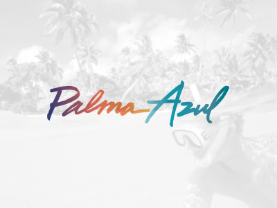 Palma Azul calligraphy