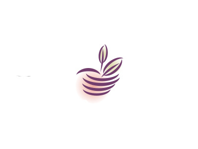 Spa of Eden logo apple gradient hand leaf
