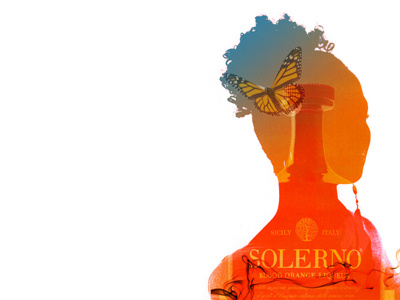 Solerno montage butterfly gradient liqueur montage silhouette