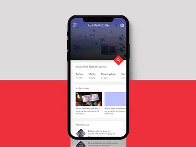 Au FINANCIERs Mobile App application design interaction ui design ux design