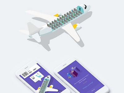 Flight Check in App branding illustraion moonraft nashad ui designs user experience design user interface ux design