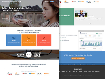 Landing landing page mind reader product responsive sales ui ux web design