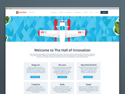 Hall Of Innovation landing page