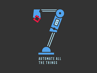 "7" robot arm 7 arm automate illustration robot
