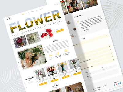 Flower Delivery figma figma design flower flower delivery flower website service website ui design ui ux design web design web designing web layout web ui design