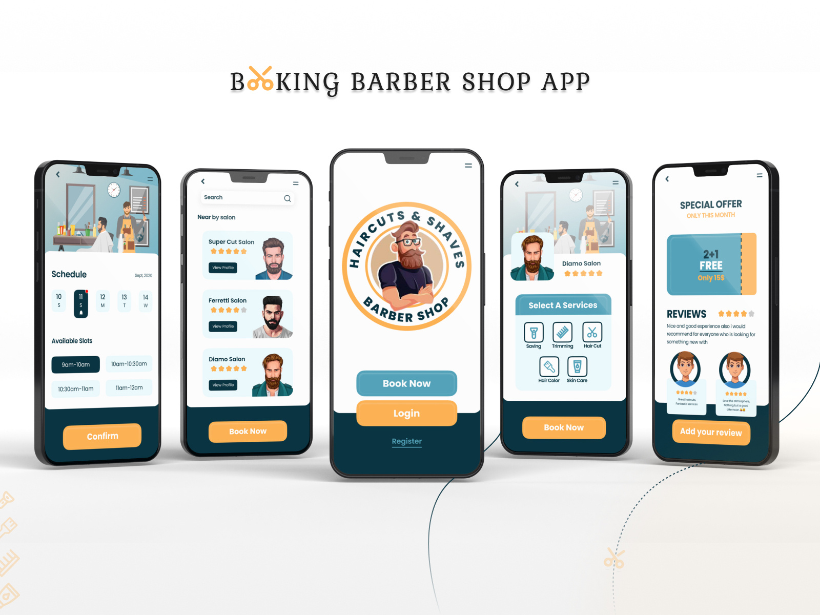 Booking Barber Shop app by Argon infotech™ on Dribbble