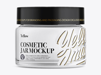 Download Glossy Cosmetic Jar Mockup Front View By Amishka On Dribbble PSD Mockup Templates