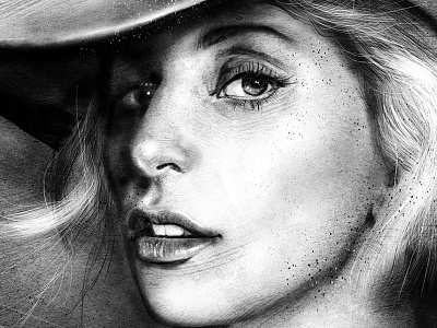 Lady Gaga drawing portrait procreate