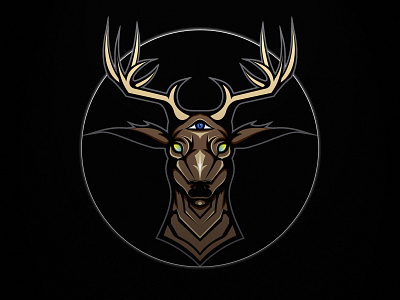 Deer adobe animal art avatar beautiful branding bright colorful creature dark deer design esports graphic illustration illustrator logo mascot ominous vector