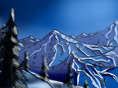 mountains adobe avatar bright colorful illustrator procreate