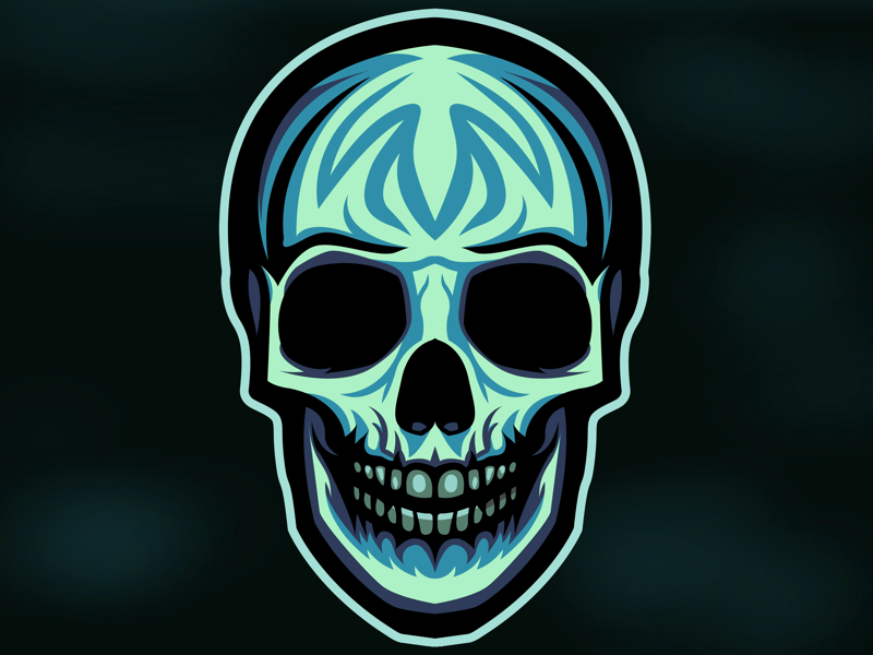 Radioactive skull by Brad Ludwig on Dribbble