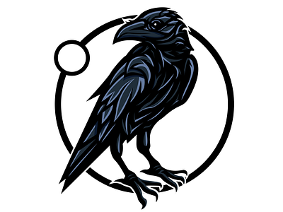 Raven art awesome cool crow esports illustration logo raven vector vectorart