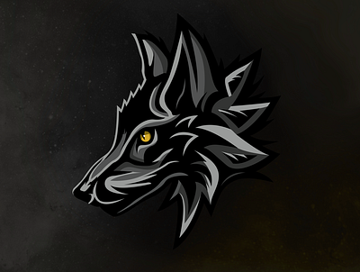 Wolf adobe avatar bright colorful creature dark esports illustrator logo procreate vector