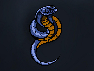 King Cobra adobe art avatar bright cobra colorful cool creature dark digital esports illustrator logo procreate vector vectorart