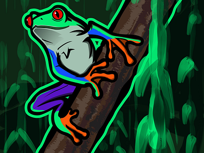 Tree Frog adobe art procreate tree frog vector