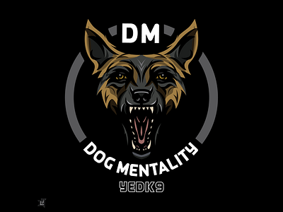 Dog mentality adobe art design detailed dog german shepard hire me illustration illustrator logo professional t shirt vector