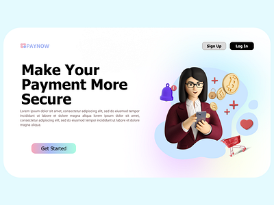PAYNOW | UI Design figma homepage payment ui ux webdesign