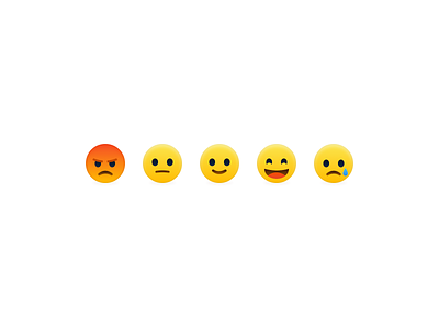 Reaction Emoji's emoticon facebook icon icon design icons illustration reactions smiley