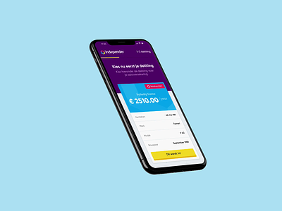 Independer — App Concept Exploration about app concept dashboard insurance app mobile application motion design pricing profile rewards settings ui card video