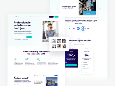 Siteraise Product Page editable templates gradient homepage image slider landing page marketing one pager pricing product page website builder