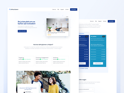 deHuyskamer — Business Page blue clean header landingspage marketing minimal one page ui webpage website