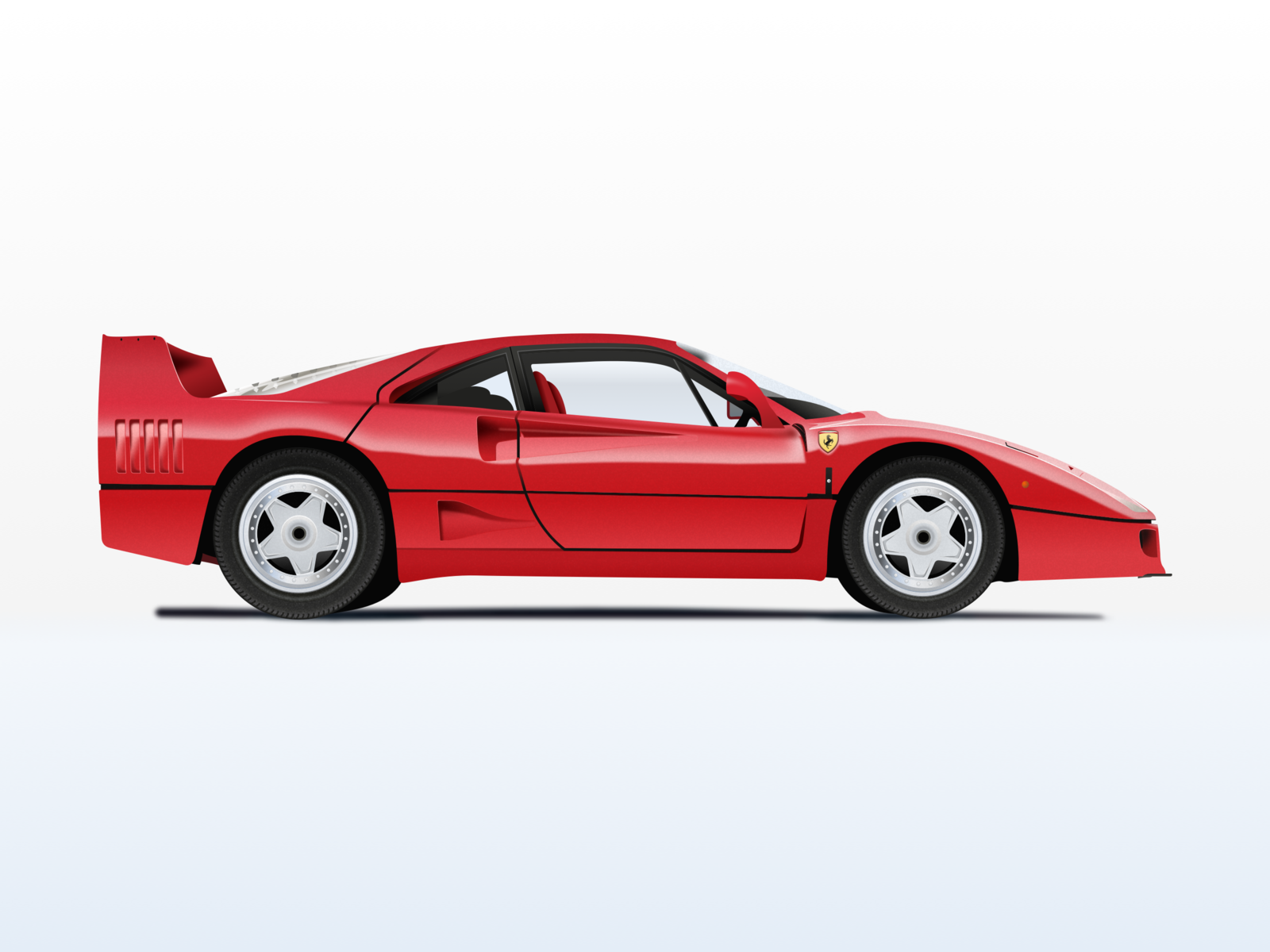 Nº5 Illustration — 1987 Ferrari F40 By Rob Scholten On Dribbble