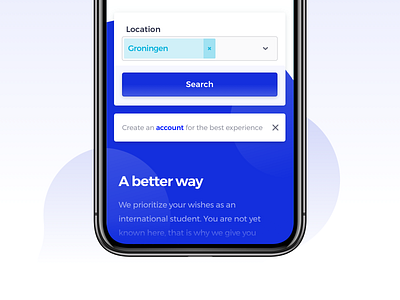 deHuyskamer — Landingpage Mobile booking house iphone x map property real estate region rental room website