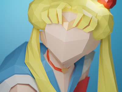 Sailormoon: lowpoly redraw