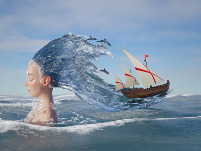 Lorelei: 3d sea artwork