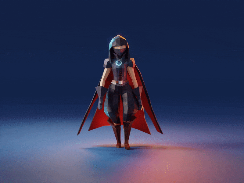Lowpoly thief 3d animation character fantasy game game asset low poly lowpoly model rogue thief