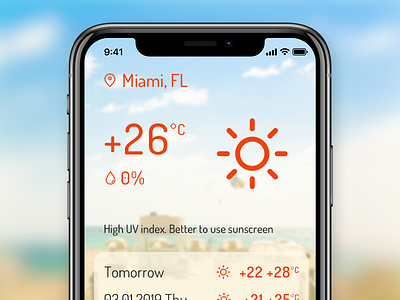 Weather App: Sunny day