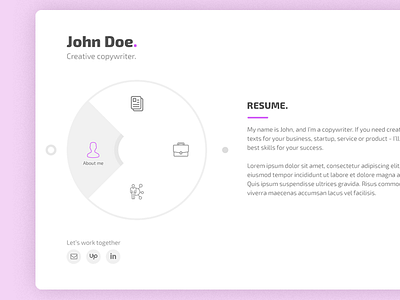 Resume website: WIP businesscard paper portfolio profile resume website