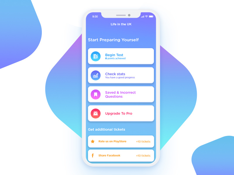 App for exam preparation and testing by Pavle Lucic on Dribbble