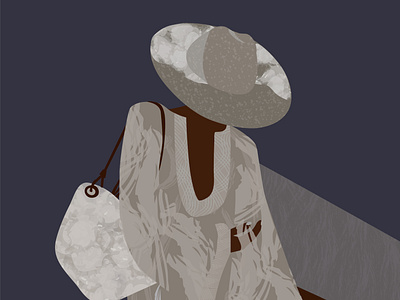 flat portrait of a woman from the world of fashion