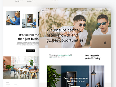 Converzion Front Page Web Design design landing page ui ux web web design webdesign