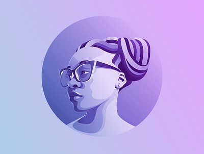 Portrait amadine art branding design flat flat design illustraion illustration vector