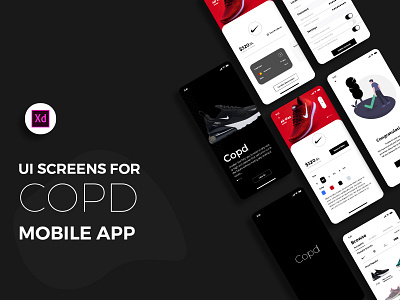 Preview COPD app app design app ui design apple blackandwhite colorful shoe app ui