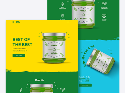 Yummy Matcha Website UI Concept design ui ui design web ui website