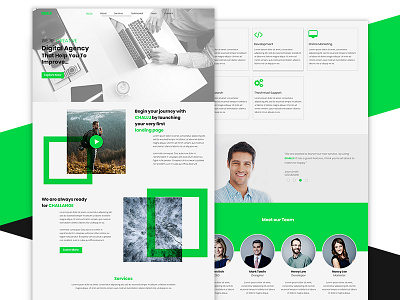 Digital Agency Website Design psd ui design web design website