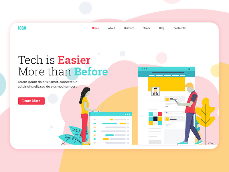 Technology site header concept by Md. Bipul Hossain on Dribbble