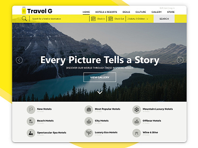 Travel Agency Landing page design concept