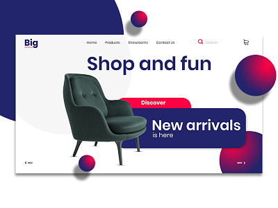 Furniture Website blue colorful corporate furniture furniture store header design store template ui ui design uxdesign web website website design white