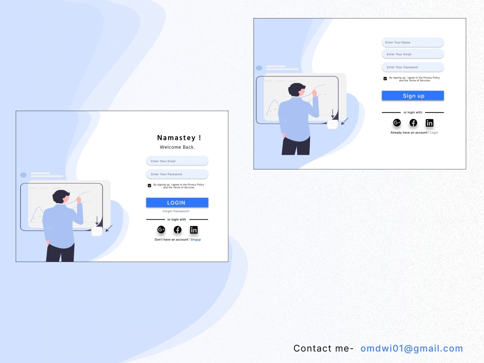 Sign in / Sign up Page for Website. by Om Dwivedi on Dribbble