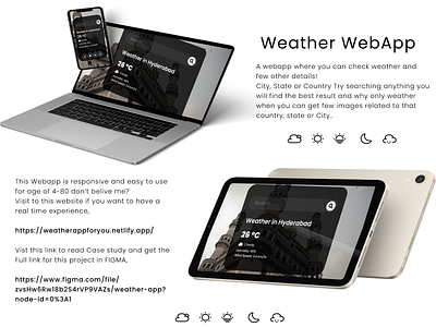 Weather WEBAPP branding case study design figma full project graphic graphic design illustration logo typography ui ux vector weather app weather website website